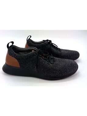 Johnston & Murphy Amherst  U Throat Mens Gray Wool-Blend Sneakers With Brown Acc